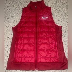 Red Nike Therma-Fit Quilted Vest
